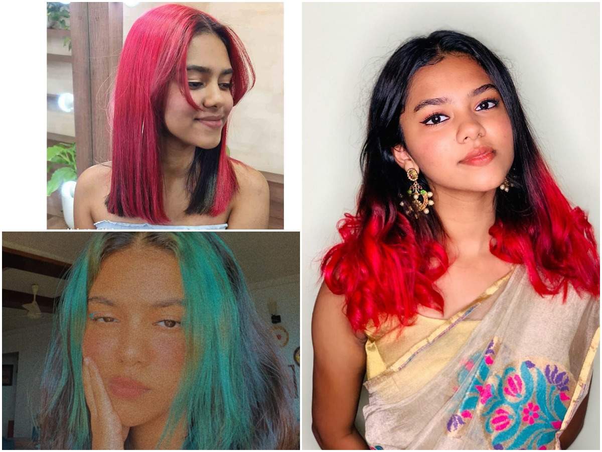 Mollywood celebs turn heads with bright hair colours | Malayalam Movie News  - Times of India