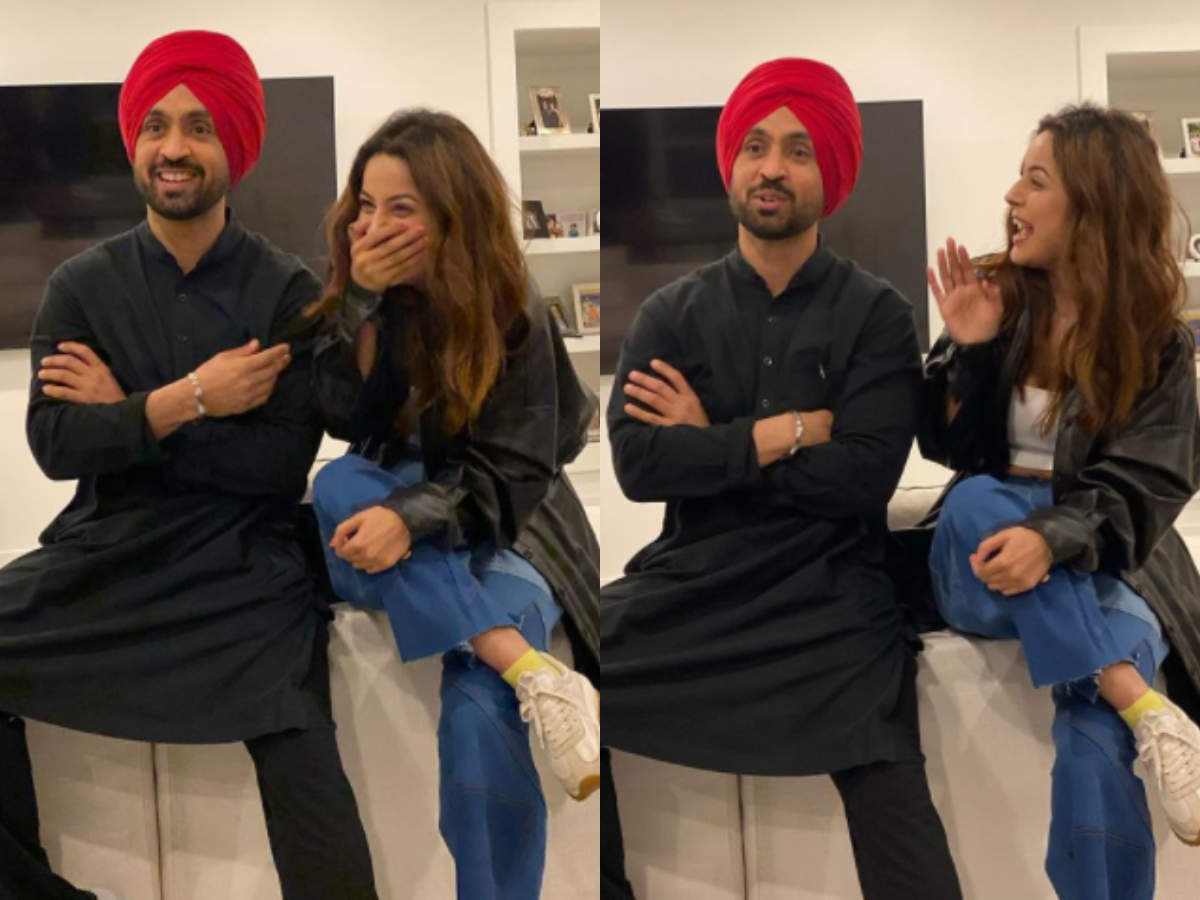 Diljit Dosanjh & Shehnaaz Gill twin in Black Outfits