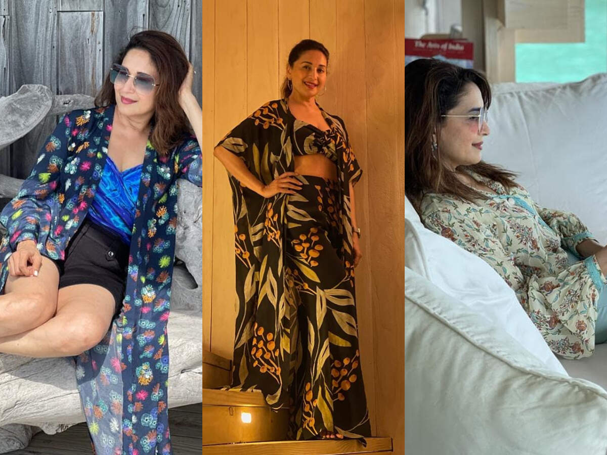 Madhuri Dixit's vacation outfits are as stunning as her - Vimarsana News