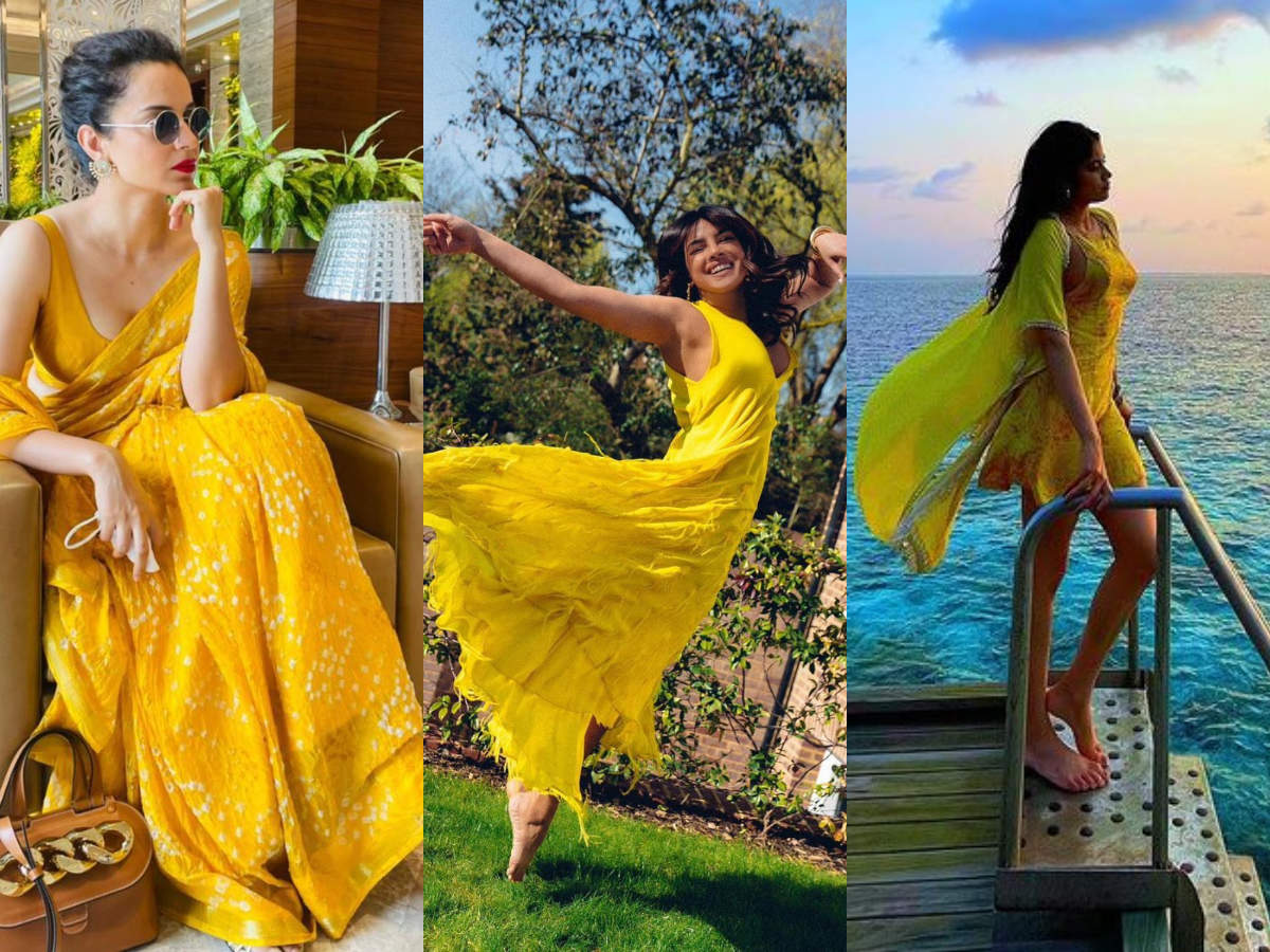 Celebrities Wearing Yellow Outfits: Pics Of Fashion Trend