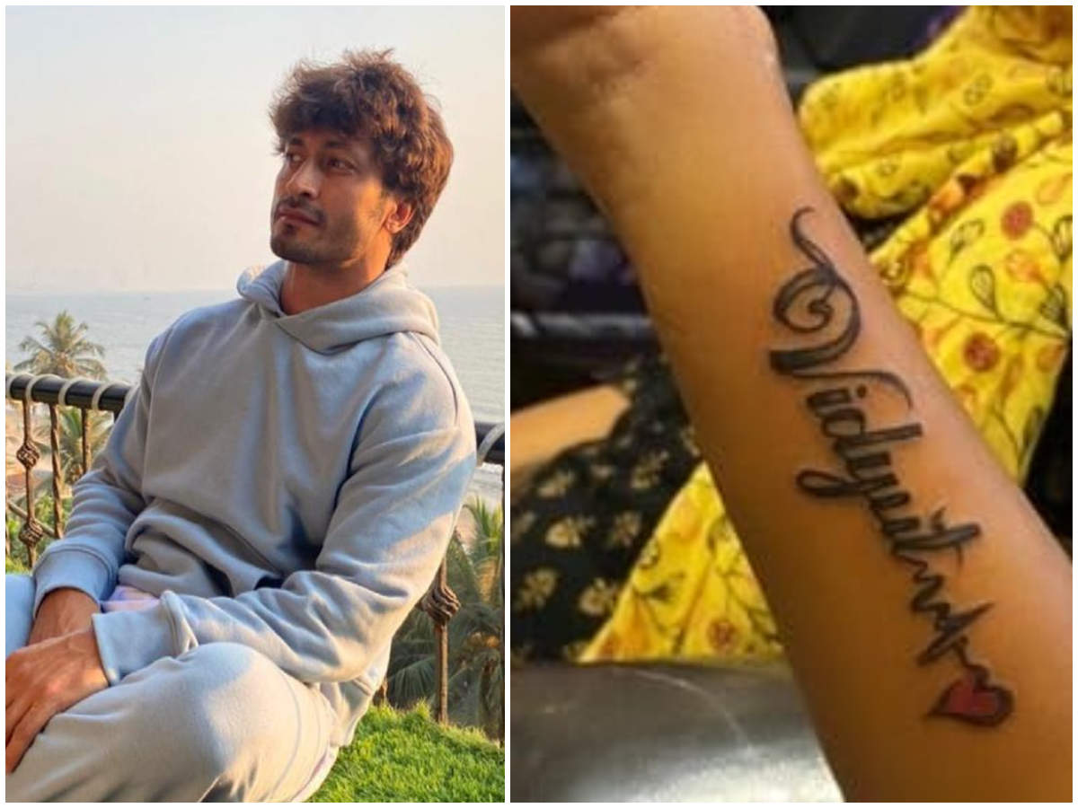 A Super Crazy Vidyut Jammwal Fan Gets A Tattoo With Vidyut S Name On Her Forearm Hindi Movie News Times Of India