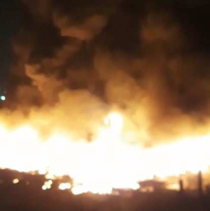 The fire was reported from a slum cluster in Noida's Barola area.