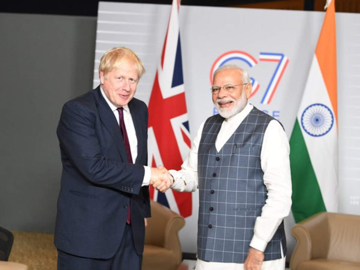 PM Narendra Modi with UK PM Boris Johnson (ANI)