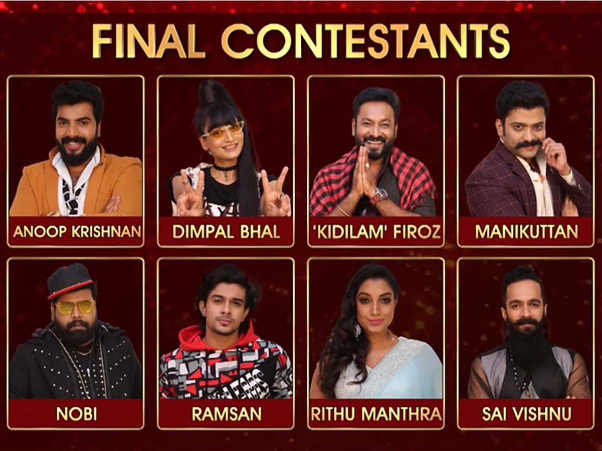 bandage bag til eksil Bigg Boss Malayalam 3 to declare the winner based on online votes; 8  contestants reach finale - Times of India