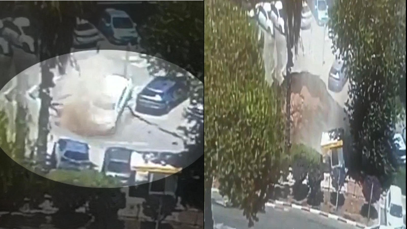 Viral video: Sinkhole swallows 3 parked cars outside Jerusalem hospital -  Times of India Videos