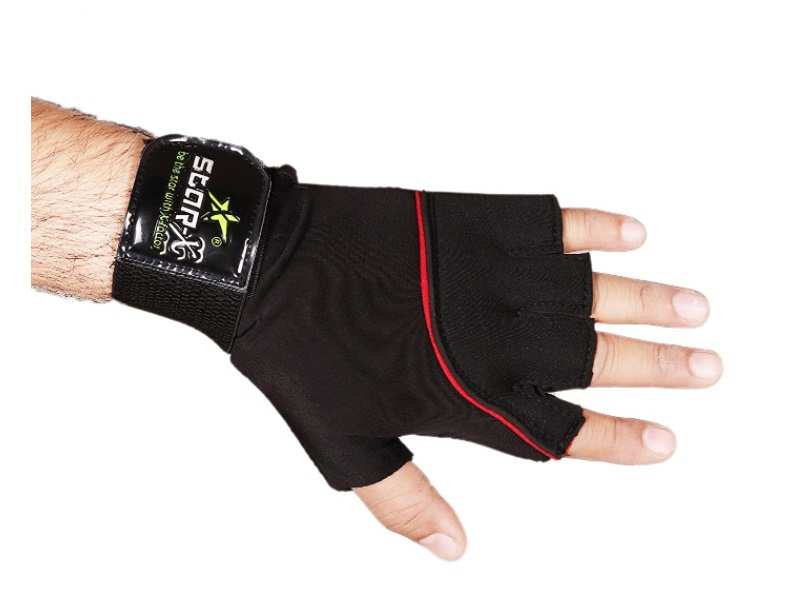 GG Soft Leather Weight Lifting Fitness Training Gloves with wrap around wrist su 