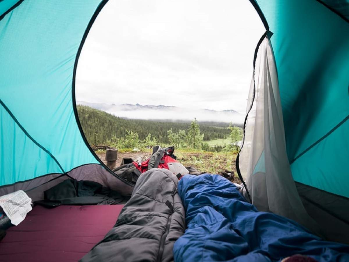 emansmoer Water-resistant Outdoor Duck Down Portable Rectangular Sleeping Bag for Camping Hiking Trekking Travelling 