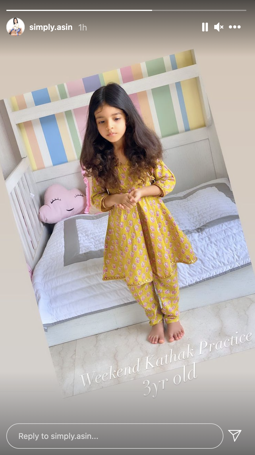 Asin shares a photo of her daughter Arin's kathak practice | Hindi Movie  News - Times of India