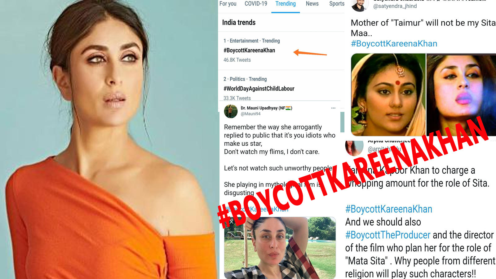 Boycottkareenakhan Trends As Netizens Raise Objection Over Kareena Kapoor Khan Being A Likely Choice To Play Sita In Mythological Saga Hindi Movie News Bollywood Times Of India