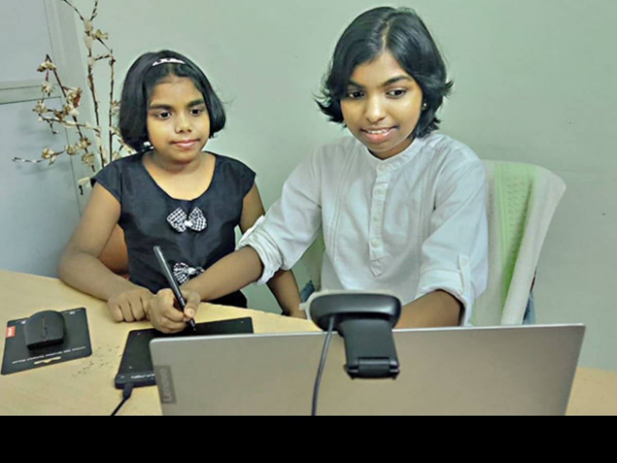 Niveditha (11) and Nanditha (15) will participate as subject experts at the seventh international Vedic mathematics online conference on Sunday