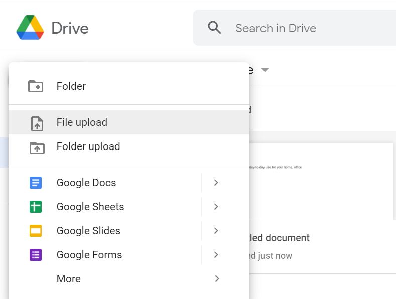 how to upload an excel file to google sheets