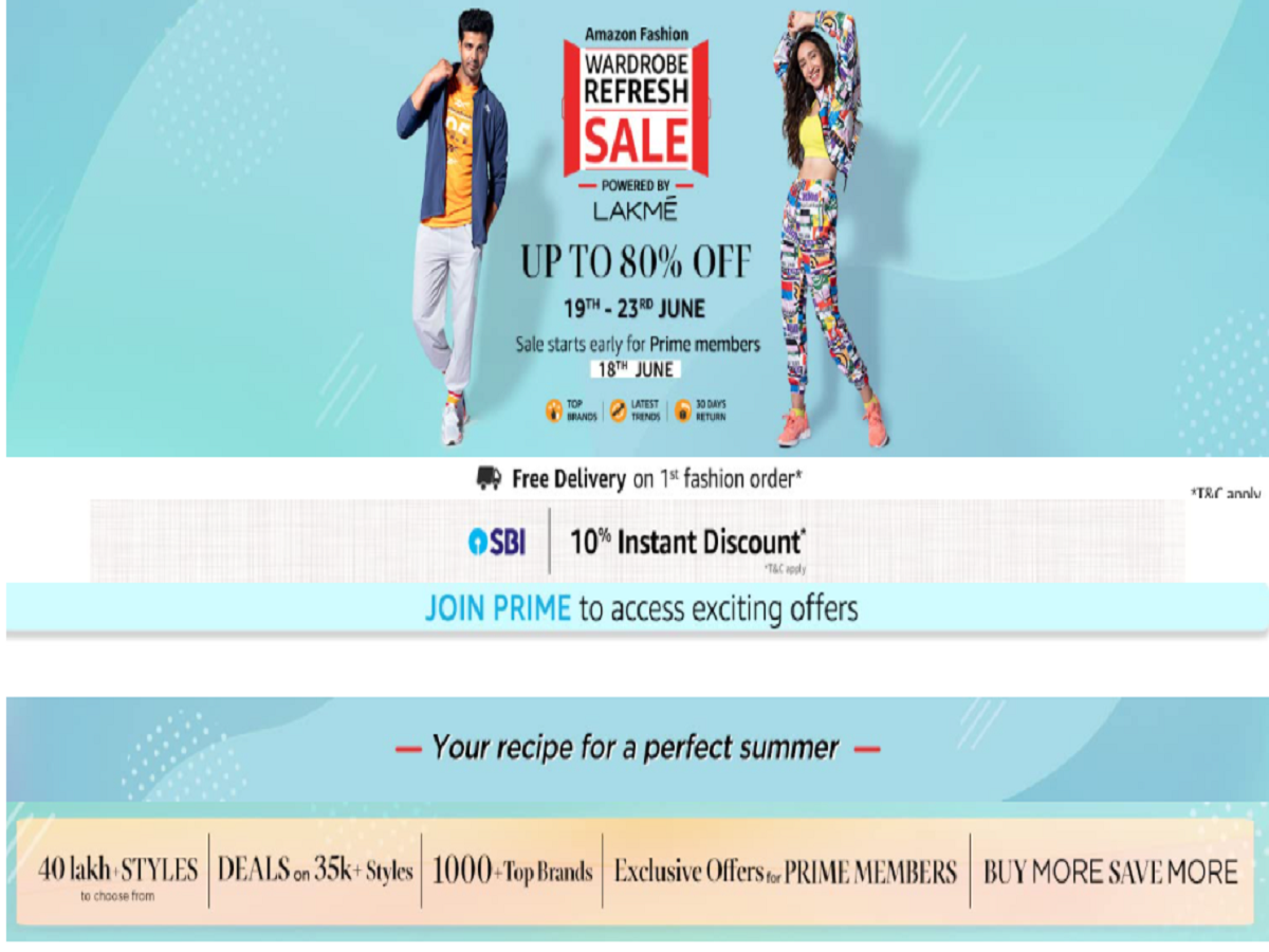 Amazon Fashion Wardrobe Refresh Sale 21 Goes Live Explore Early Access Deals Most Searched Products Times Of India