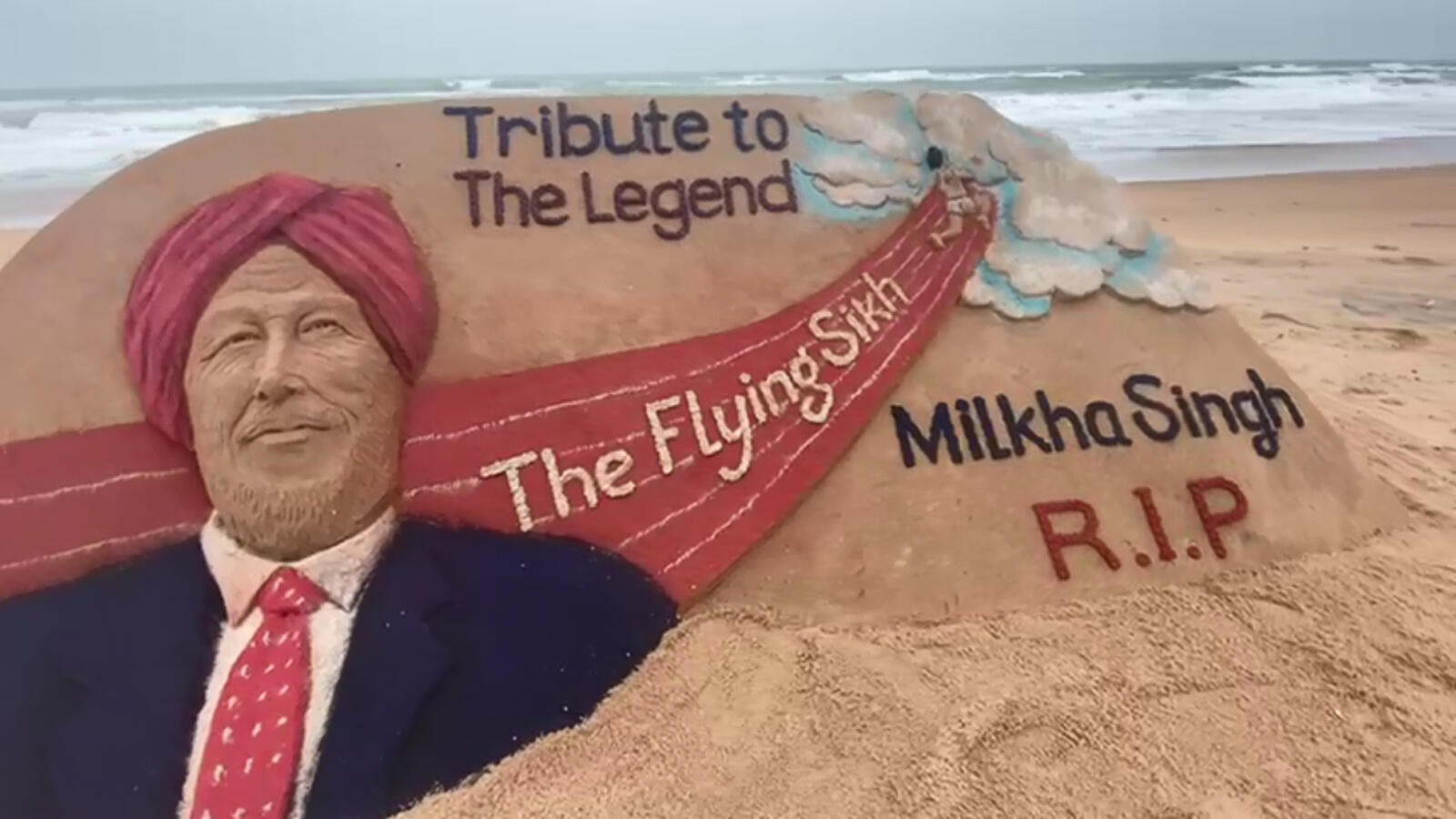 Sand artist Sudarsan Pattnaik pays homage to 'Flying Sikh' Milkha Singh | TOI Original - Times of India Videos Sand artist Sudarsan Pattnaik pays homage to 'Flying Sikh' Milkha Singh | TOI Original - Times of India Videos