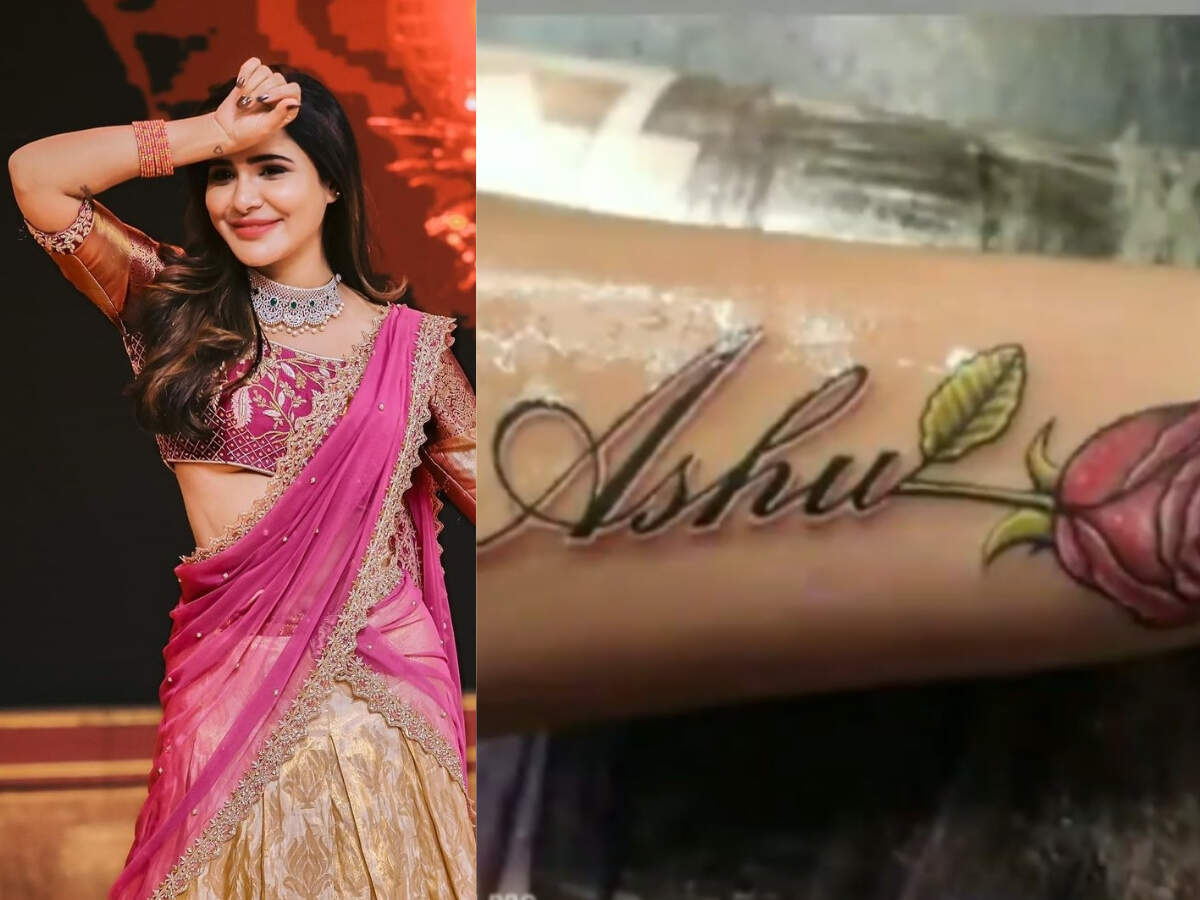 Ashu Reddy S Fan Gets Her Name Inked The Happy Days Host Says I M Literally Crying Times Of India