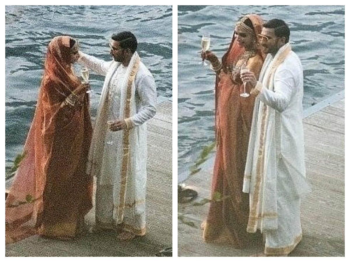 Deepika Padukone and Ranveer Singh raise a toast as newlyweds in
