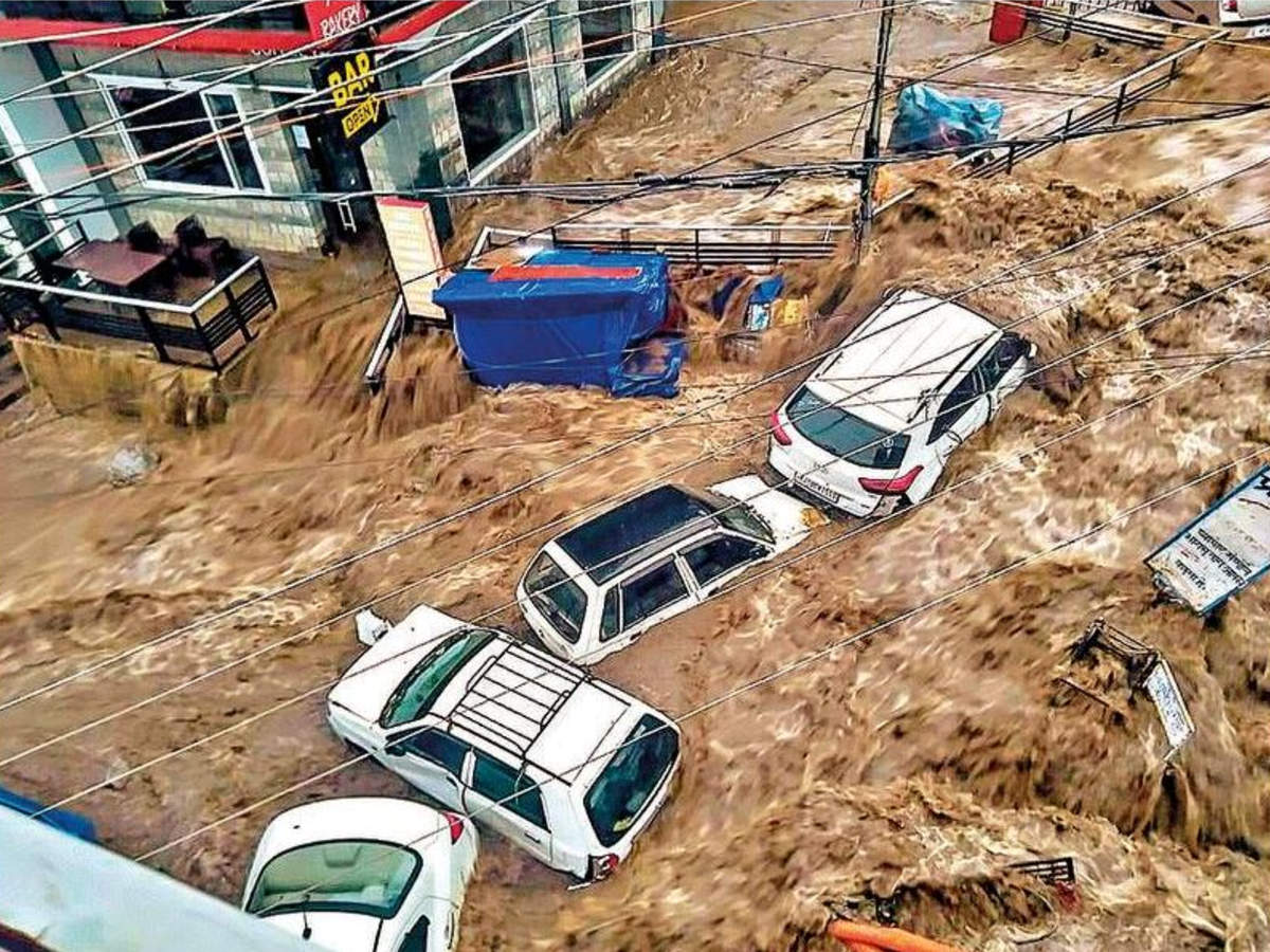 Dharamshala flash flood: Heavy rains wreak havoc in Himachal Pradesh,  highways blocked | Shimla News - Times of India