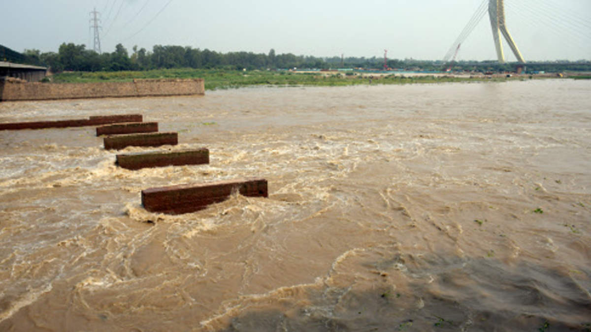 The Yamuna has swollen because of rains in Delhi and the upper catchment areas (file photo)
