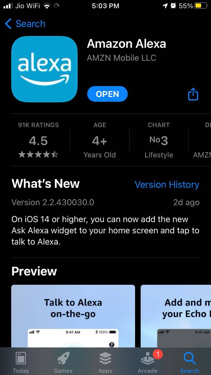 How to add 'Ask Alexa' on iPhone home screen