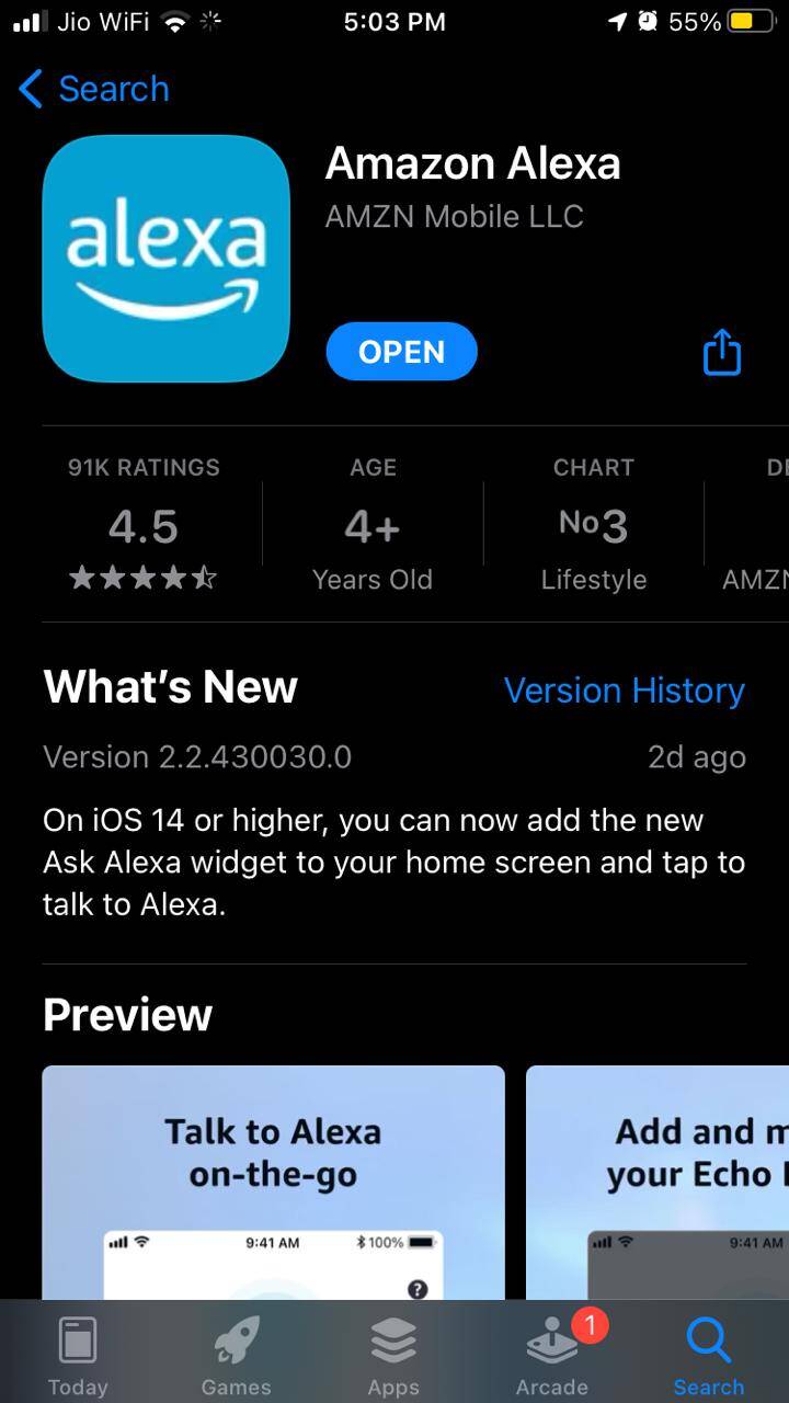 App best sale alexa iphone