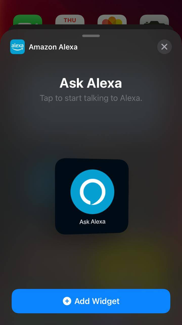 How to add Ask Alexa widget on iPhone home screen