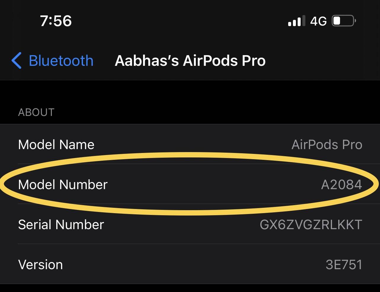 Airpods model number discount a2084