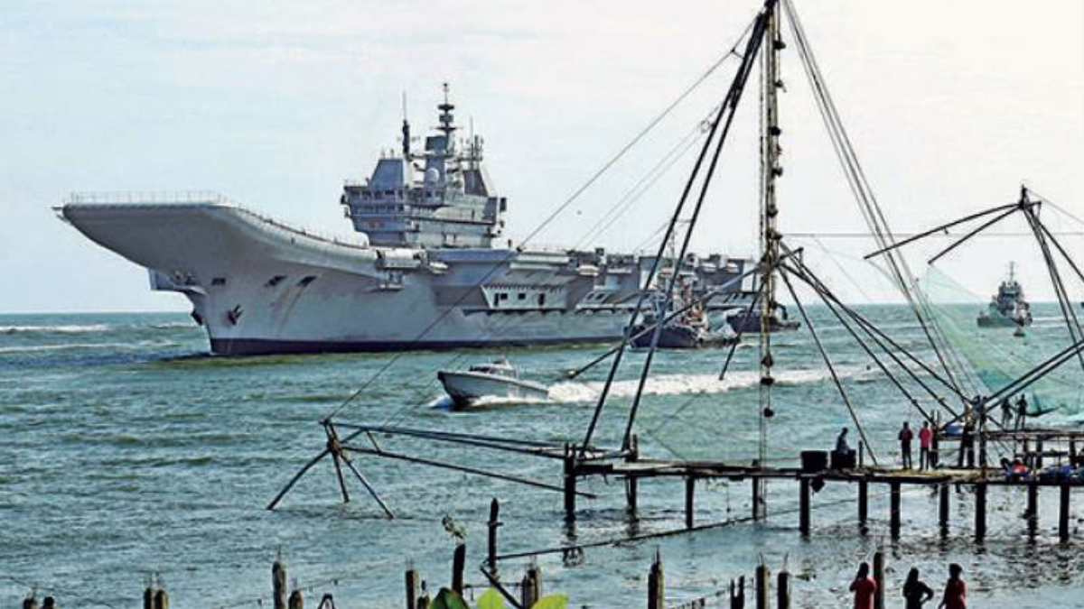 Indigenous aircraft carrier ‘Vikrant’ comes back through Kochi sea mouth on Sunday after five days of its first sea trials