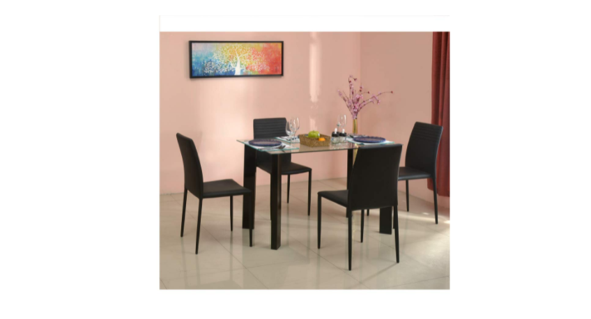 Glass Dining Tables Upgrade Your Dine, Glass Top Dining Table Set 4 Chairs Below 10000