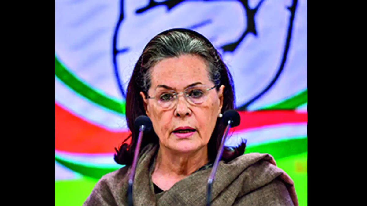 Congress president Sonia Gandhi 