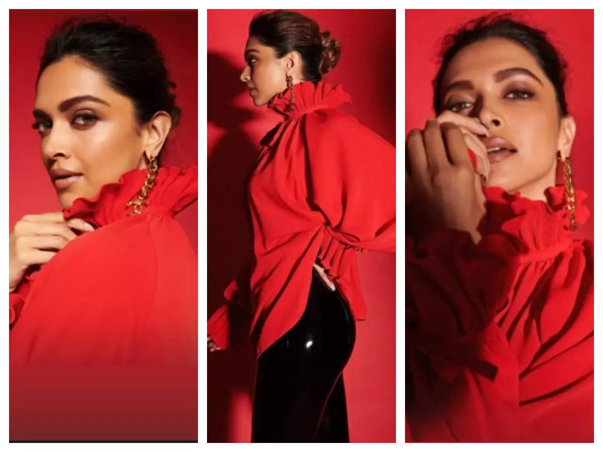 Deepika Padukone looks drop dead gorgeous in an oversized black