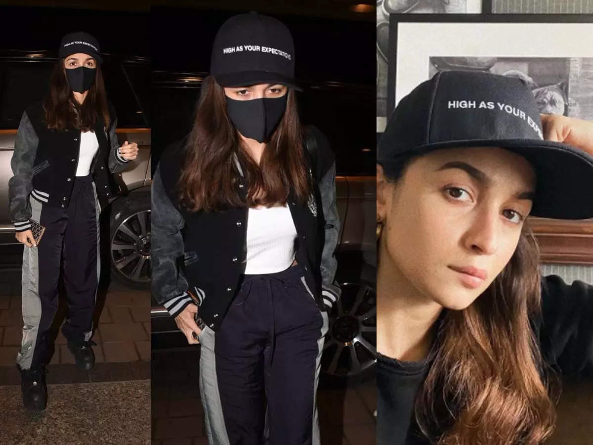 Alia Bhatt strutted at the airport donning a monochrome outfit