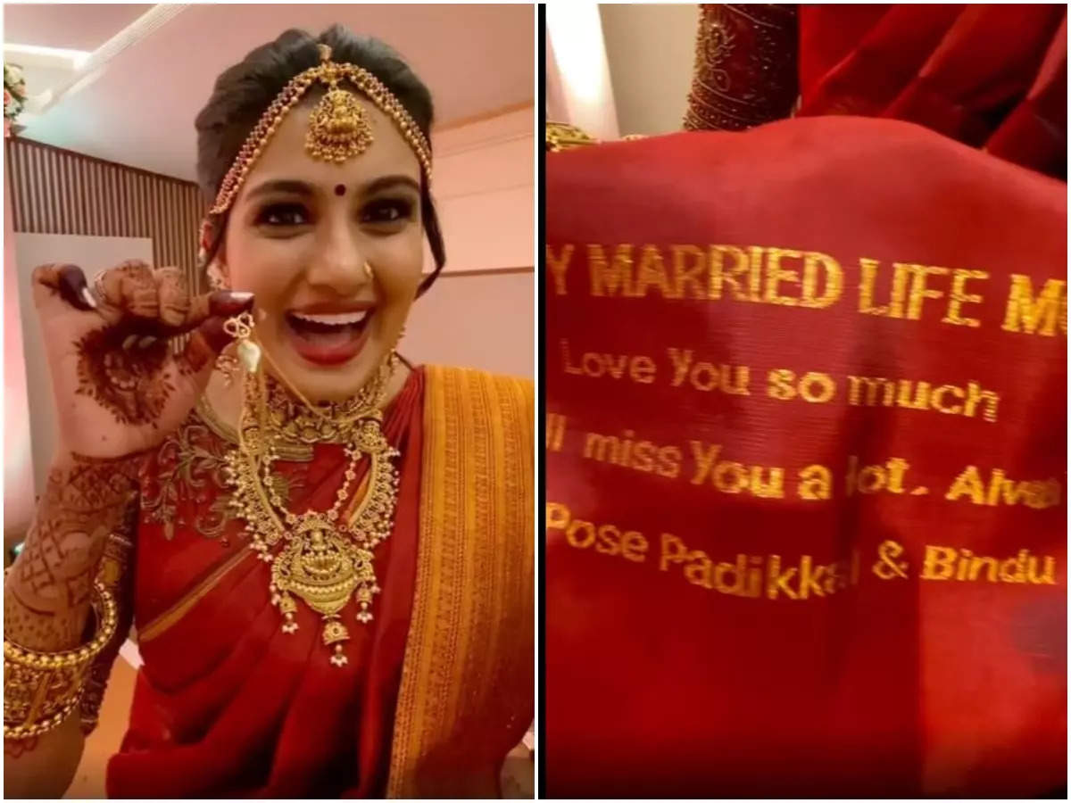 Did you know Alina Padikkal's wedding saree had a special message ...