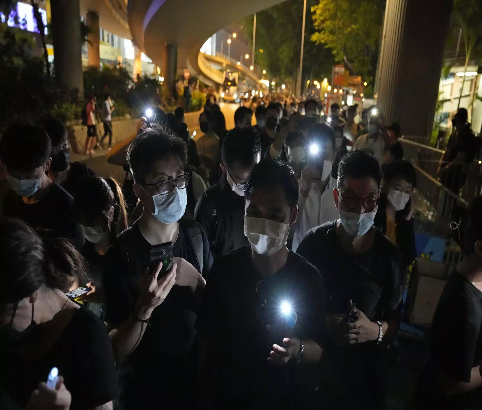 People light LED candles to mark the anniversary of the military crackdown on a pro-democracy student movement in Beijing, outside Victoria Park in Hong Kong. (File photo)