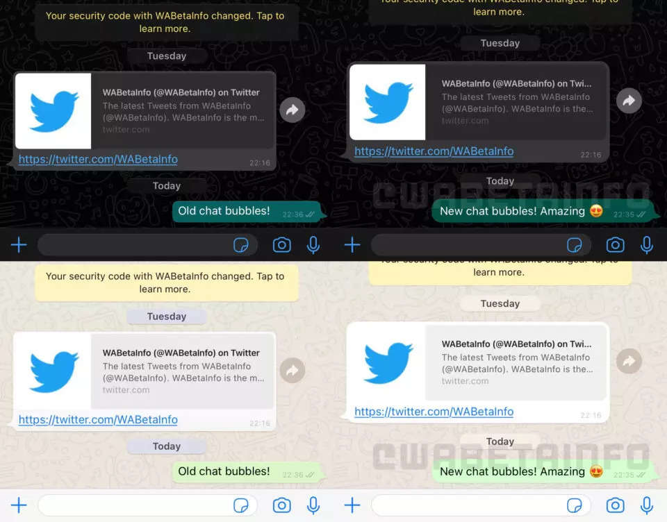 Whatsapp Chat Bubble Whatsapp May Soon Bring New Chat Bubble Design For Iphones Times Of India