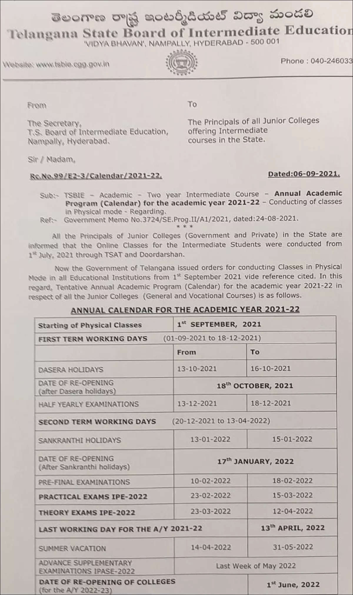 Telangana School Calendar For 2021-22 Released, Dasara Vacation From Oct 13 - Times Of India