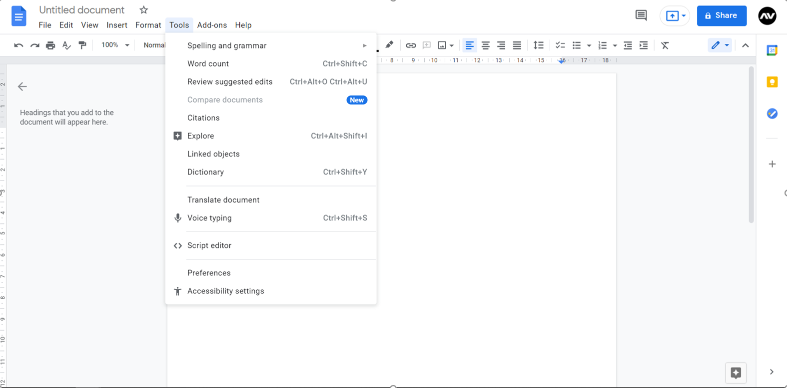 hindi typing in google docs