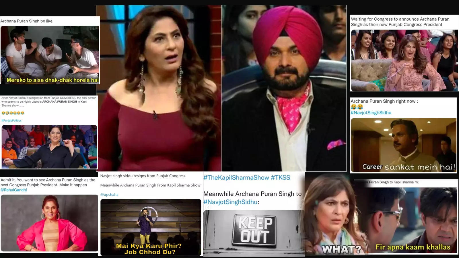 Hilarious Archana Puran Singh Memes Flood Twitter After Navjot Singh Sidhu Resigns As Punjab Congress Chief Tv Times Of India Videos