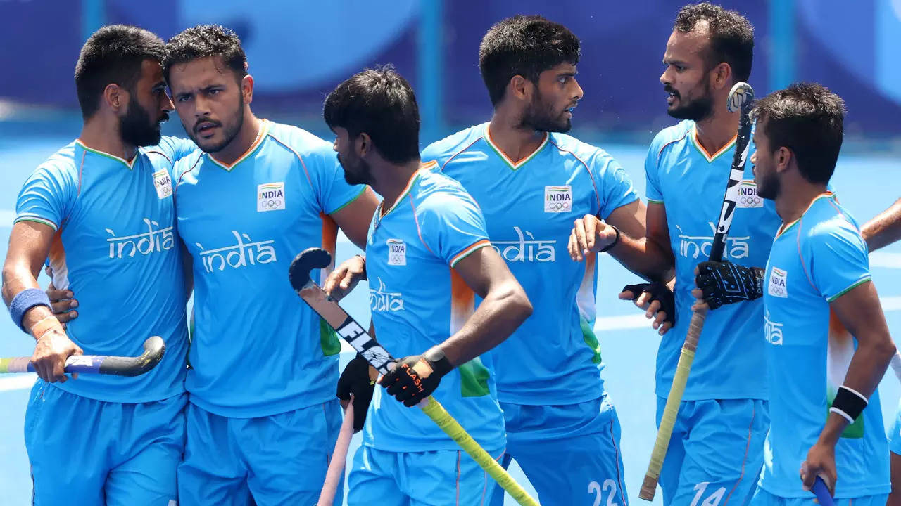 Indian hockey players (Photo by Alexander Hassenstein/Getty Images)