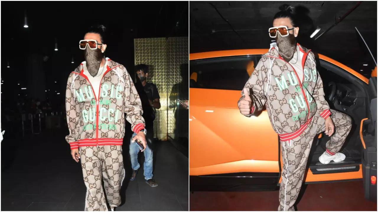 Ranveer Singh Makes a Stylish Appearance at the Airport in Gucci