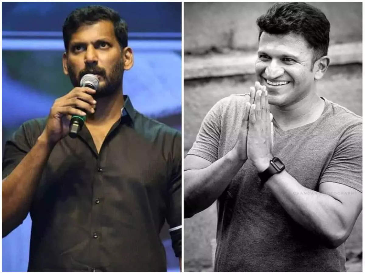 Tamil Actor Vishal Steps In Aid Of Puneeth S 1800 Students Volunteers To Sponsor Their Education Kannada Movie News Times Of India