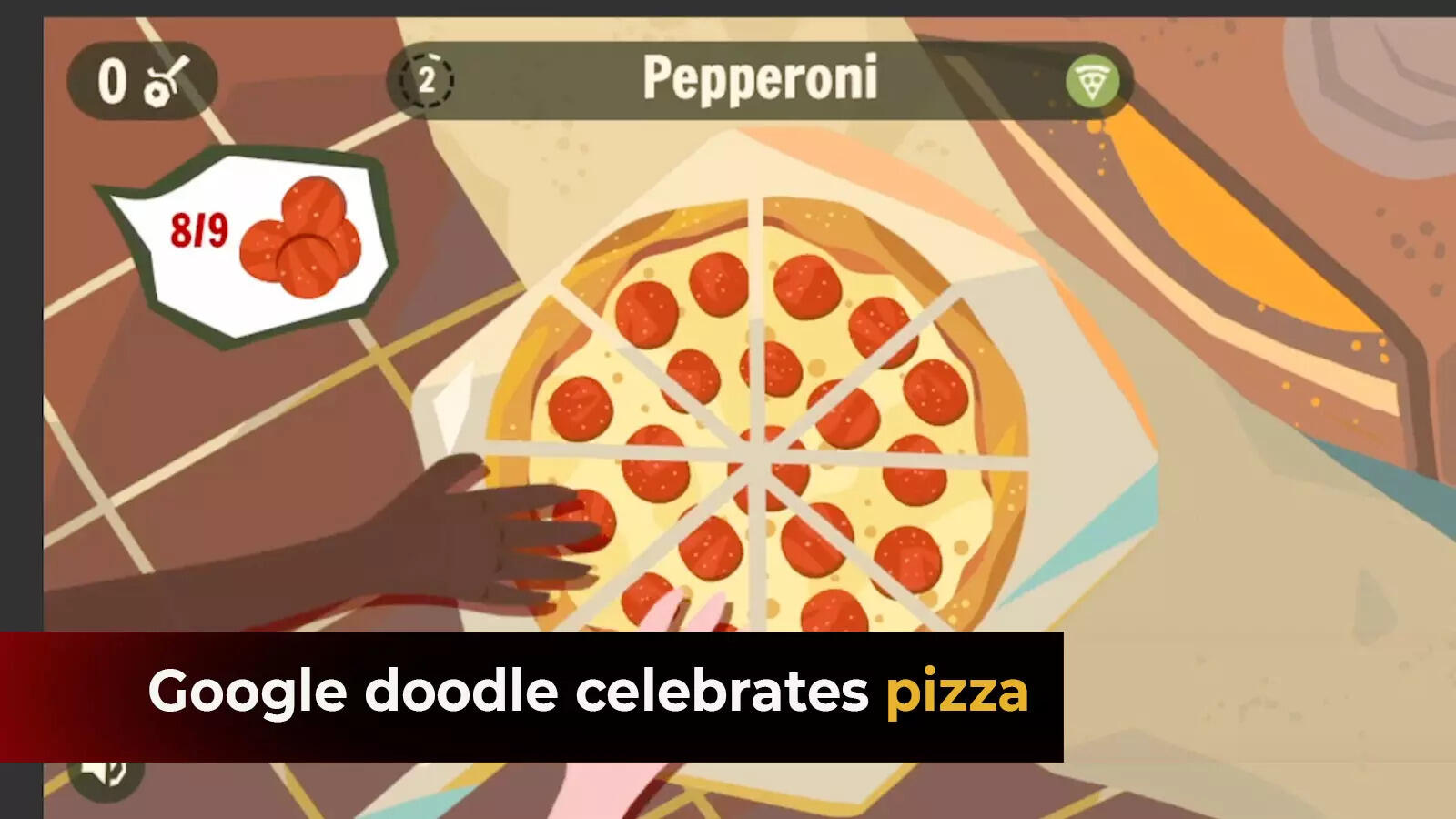 Google celebrates pizza with interactive doodle | News - Times of India  Videos