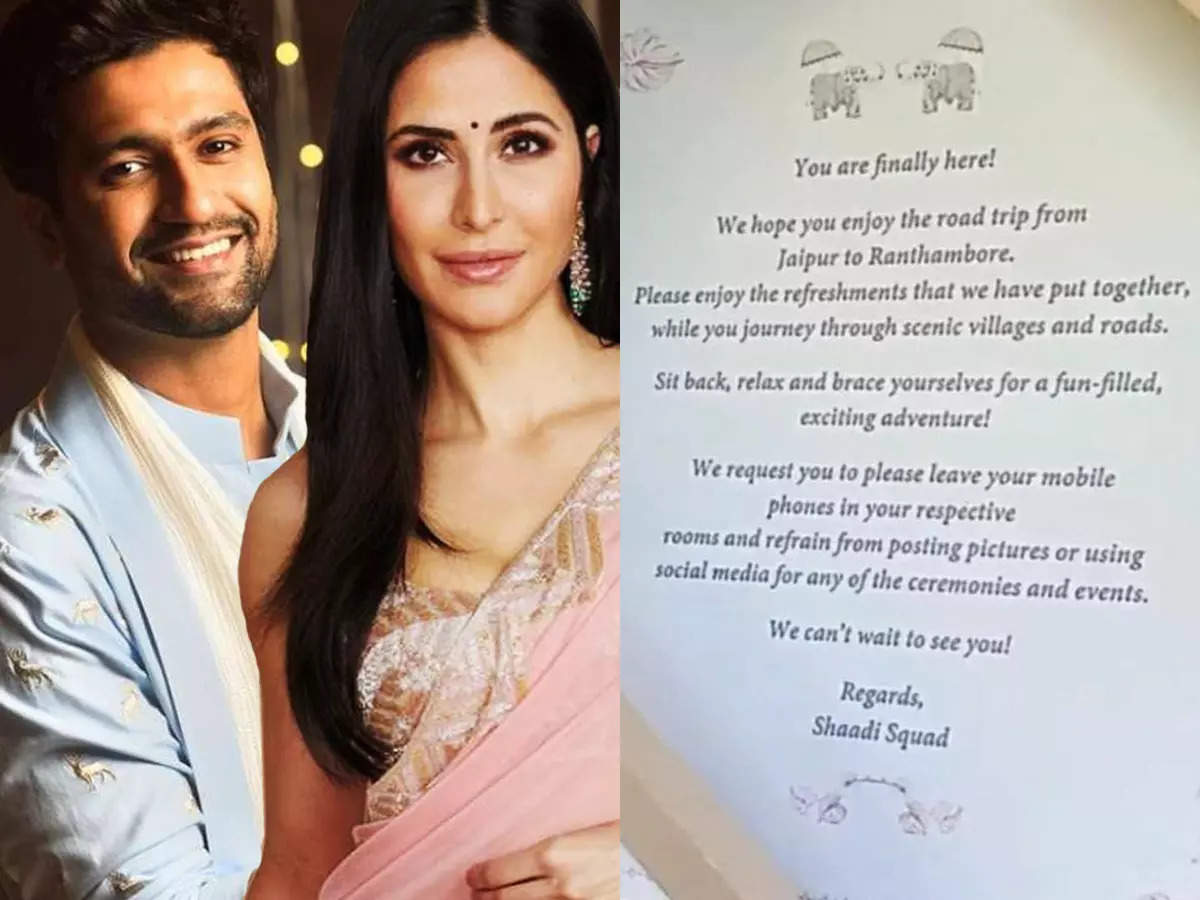 Vicky Kaushal-Katrina Kaif Sangeet Ceremony Bridal couple gives guests special hamper and note of dos and donts ahead of sangeet ceremony  image