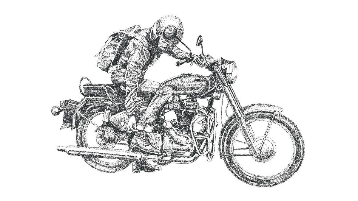 How to draw a Royal Enfield Bullet  YouTube