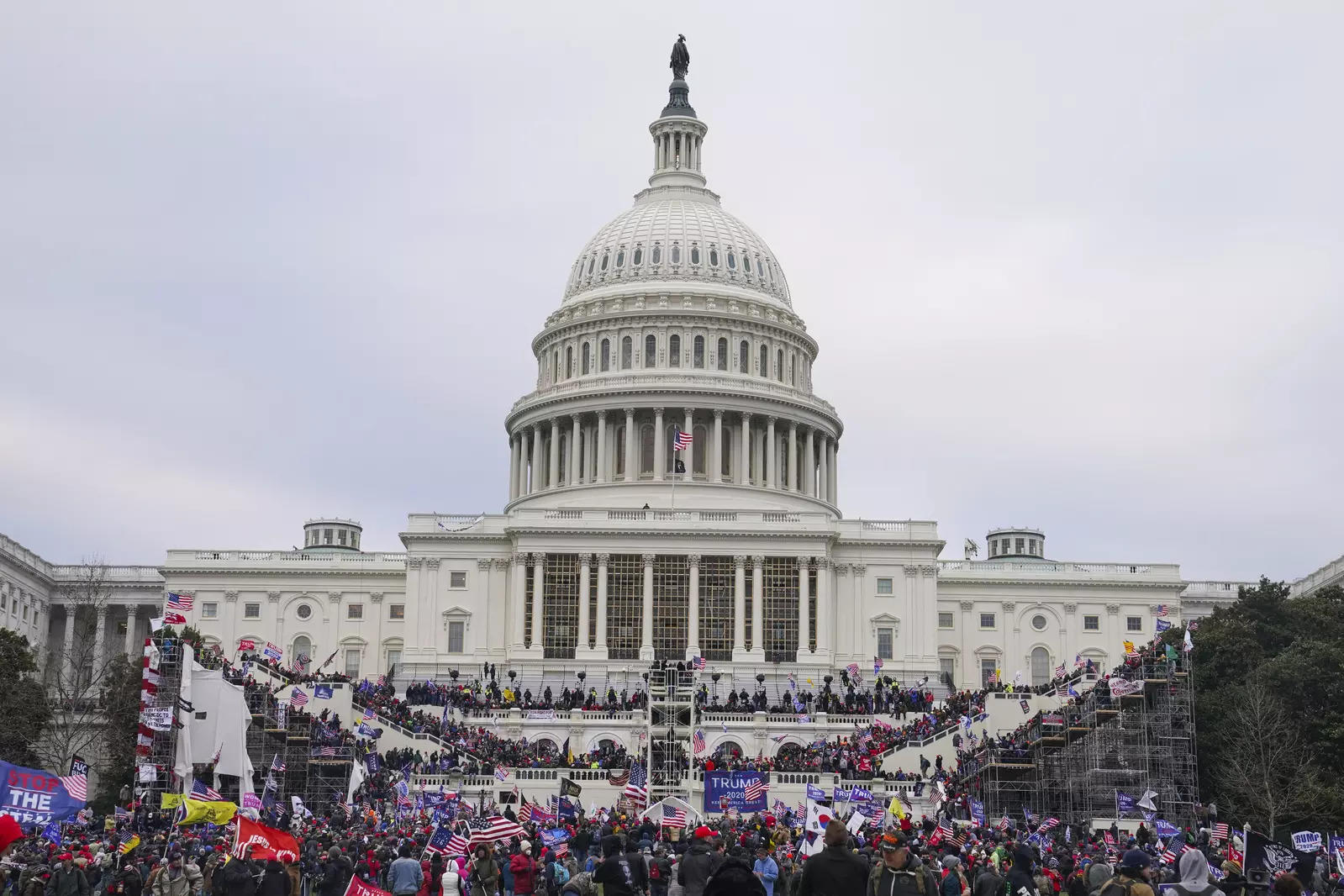 Former president Donald Trump loyalists rally at the US Capitol in Washington on January 6, 2021. (File photo: AP)