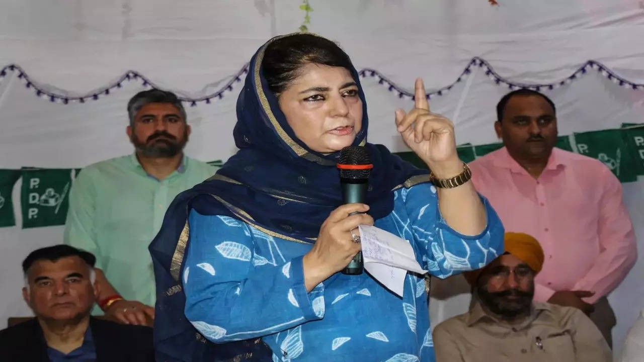 PDP chief Mehbooba Mufti. (Agency photo.)