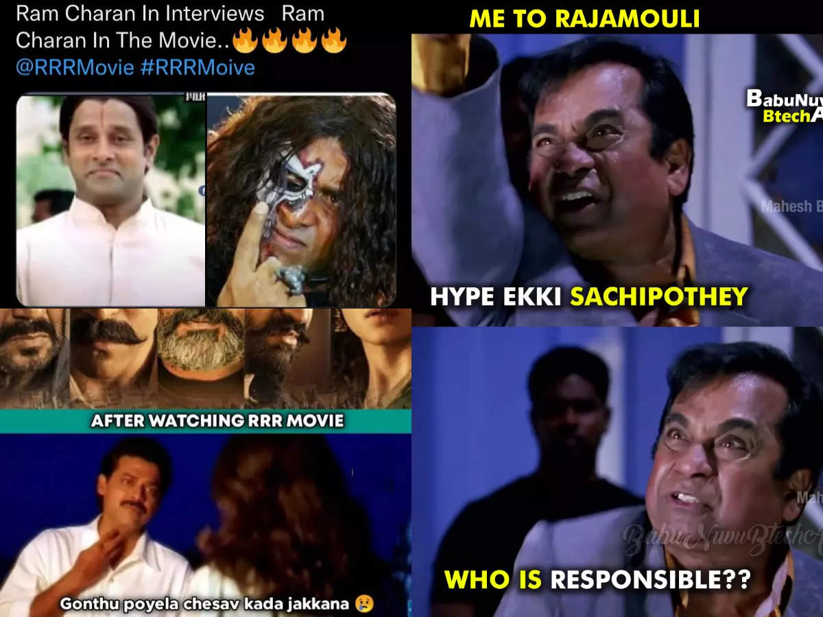 RRR: Netizens share hilarious memes after watching Jr NTR and Ram Charan  starrer | Telugu Movie News - Times of India