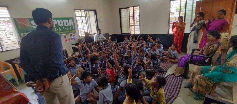 Satpuda Foundation organized an awareness session in zilla parishad primary school of the village for students and village elders