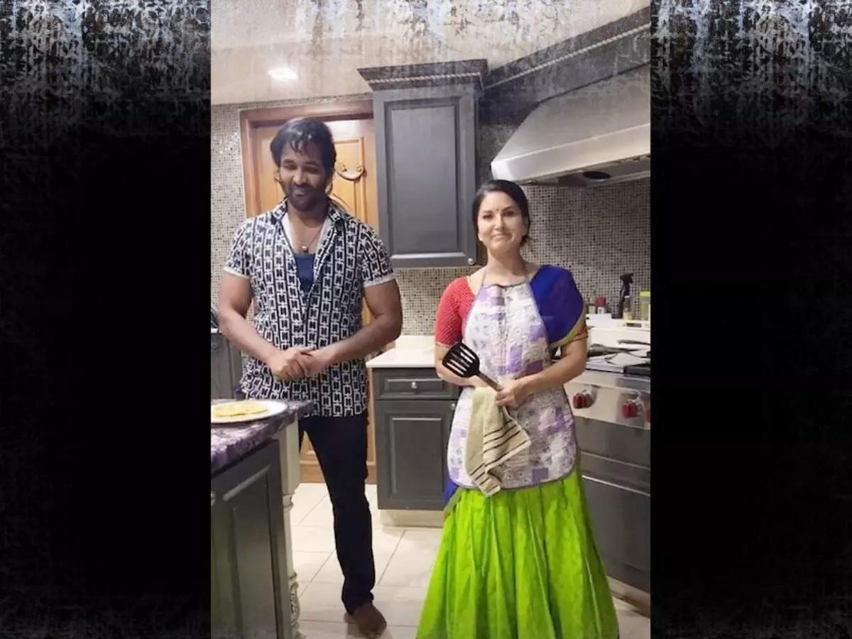 Watch Sunny Leone shares an interesting video as she cooks parathas for Vishnu Manchu Telugu Movie News