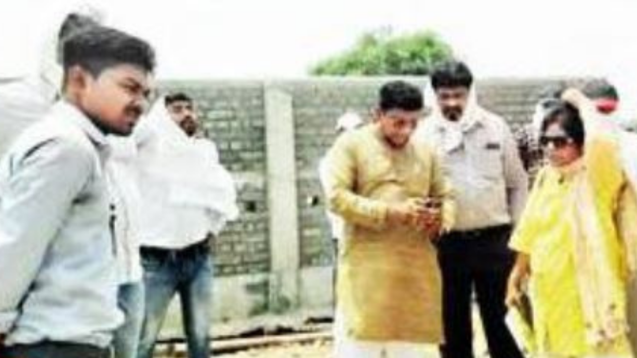 Mhada officials inspecting the STP site on Friday
