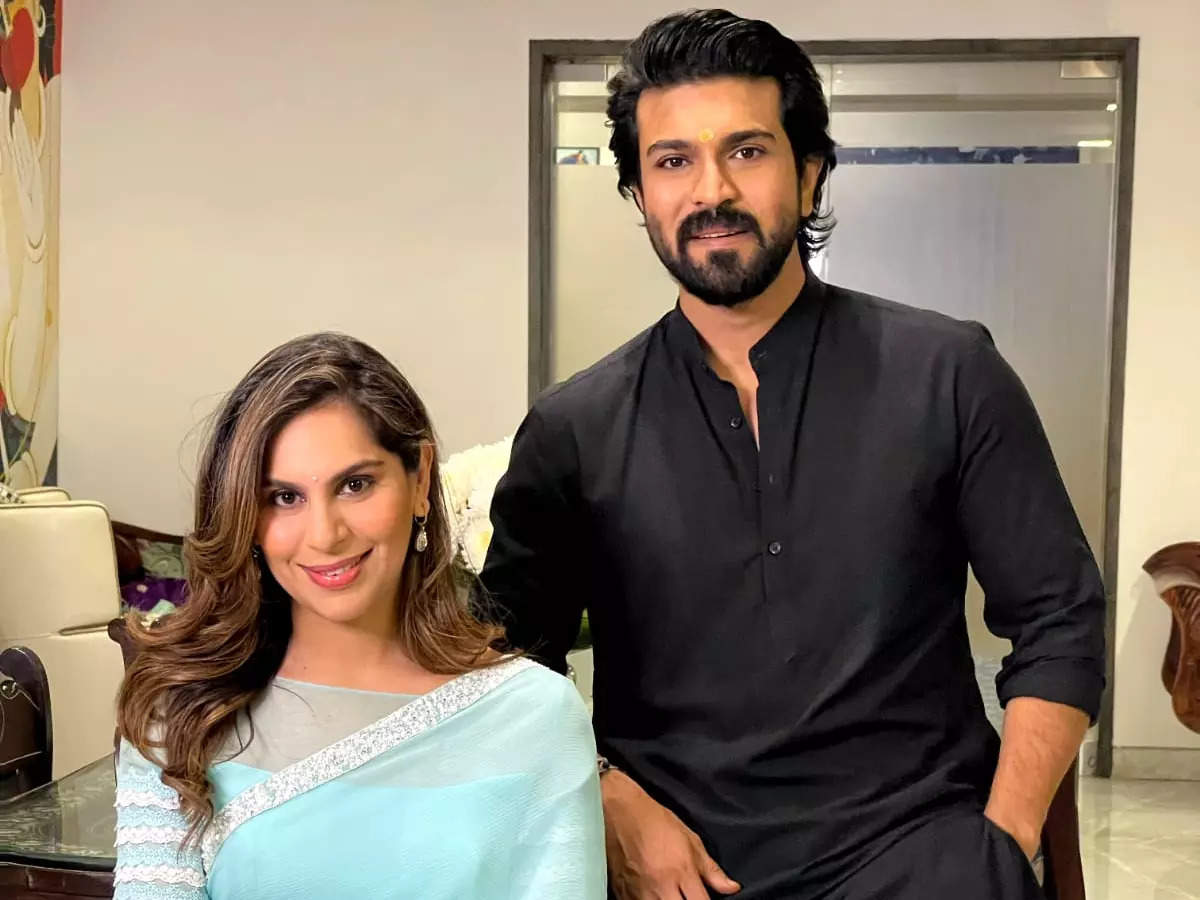 Power couple Ram Charan and Upasana Kamineni Konidela grace 'Acharya' pre-release event | Telugu Movie News - Times of India