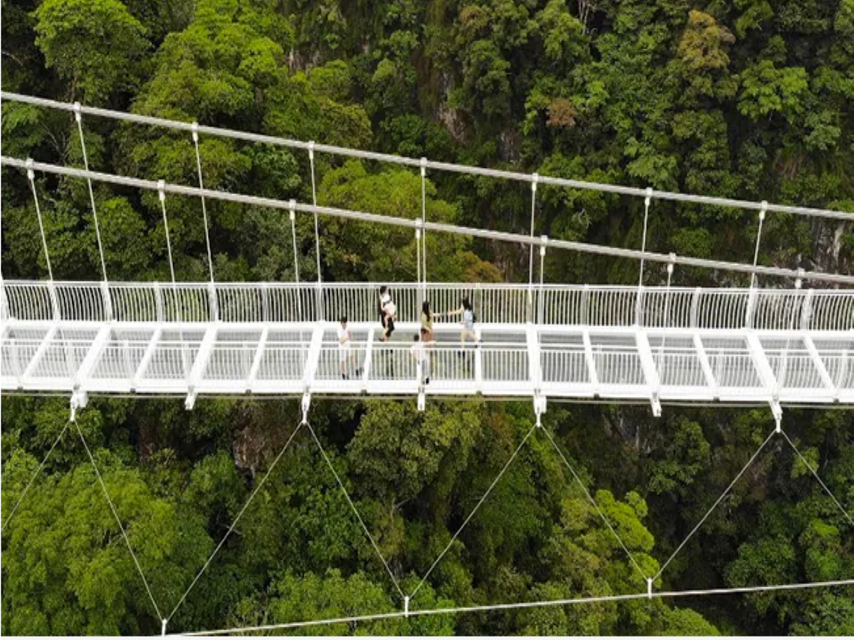 Vietnam opens world’s longest glass-bottomed bridge to attract tourists